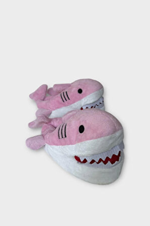 Kadın Köpek Balığı Figürlü Panduf PEMBE