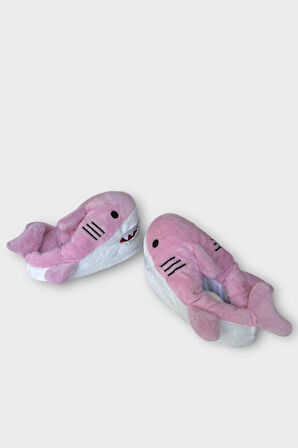 Kadın Köpek Balığı Figürlü Panduf PEMBE