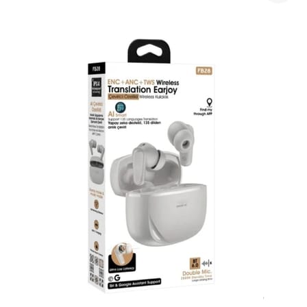 Yapay Zeka Destekli 135 Dil Çevirici Bluetooth 6.0 ANC+ENC Kablosuz Kulaklık
