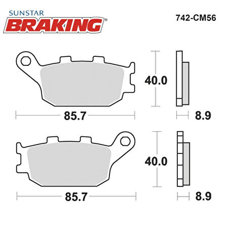 SİNTERLİ ARKA FREN BALATASI / YAMAHA / YZF R7 / 700cc / ARKA / 2022-2023