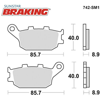 YARI METALİK ARKA FREN BALATASI / YAMAHA / YZF R7 / 700cc / ARKA / 2022-2023