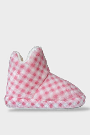 Kadın Piti Kareli Ev Botu Panduf PUDRA