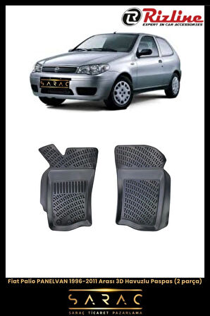 Rizline Fiat Palio 3 Kapı Panelvan 2001 Model 3D Havuzlu Paspas