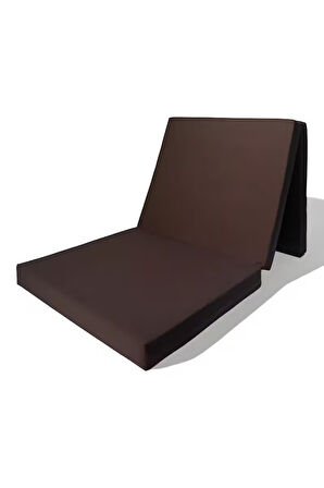 Katlanır Yer Yatağı-sünger Yatak-minder Yatak-80x180cm 10cm-çok Amaçlı Yatak-Ramy Keten Kahverengi