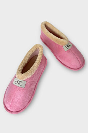 Unisex İçi Yünlü Kışlık Ev Ayakkabısı Panduf PEMBE