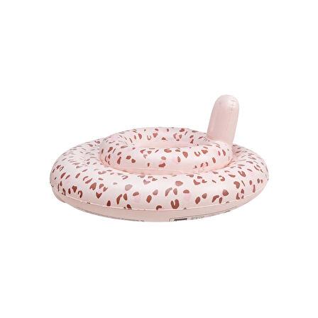 Swim Essentials Old Pink Leopard Bebek Sırt Destekli Yüzme Simidi
