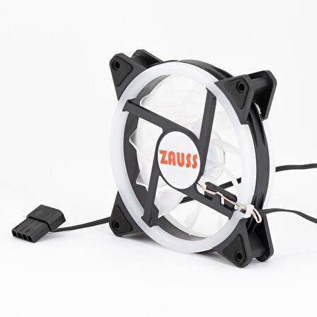 12 cm RGB Led Fan Işıklı Kasa Fanı 3 Renkli