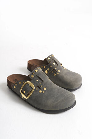 Kadın Mantar Taban Kışlık Önü Kapalı Keçe Modeli Sabo Günlük Rahat Haki Troklu Ev Terliği 1 Beden Büyük Tercih Ediniz.