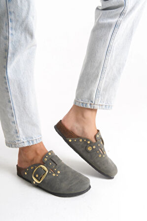 Kadın Mantar Taban Kışlık Önü Kapalı Keçe Modeli Sabo Günlük Rahat Haki Troklu Ev Terliği 1 Beden Büyük Tercih Ediniz.