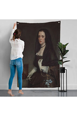 Diego Velázquez - Hayranlı Kadın Duvar Örtüsü - The Lady with a Fan-7433