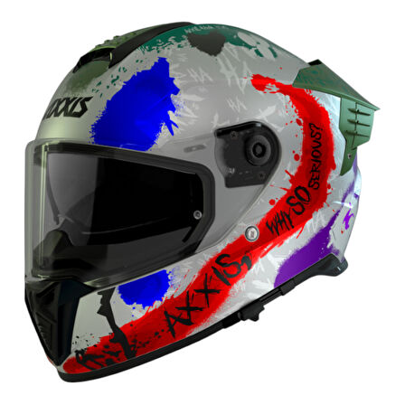 Axxis Kapalı Kask Hawk Sick Joke A2 Mat Gray