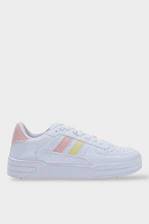 Kadın Sneaker Günlük Spor Ayakkabı BEYAZ - PUDRA