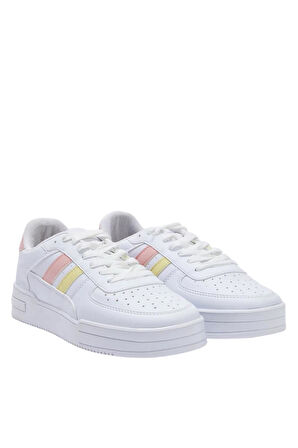 Kadın Sneaker Günlük Spor Ayakkabı BEYAZ - PUDRA