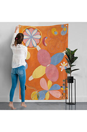 Hilma af Klint - Turuncu Duvar Örtüsü - The Ten Largest No-7435