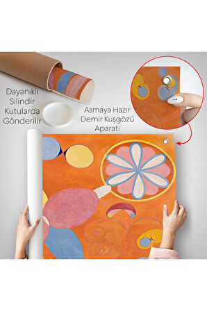 Hilma af Klint - Turuncu Duvar Örtüsü - The Ten Largest No-7435