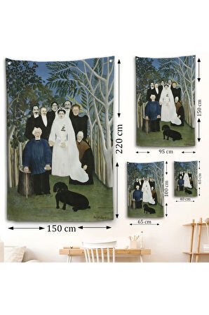 Henri Emilien Rousseau - Düğün Partisi Duvar Örtüsü - The Wedding Party-7436