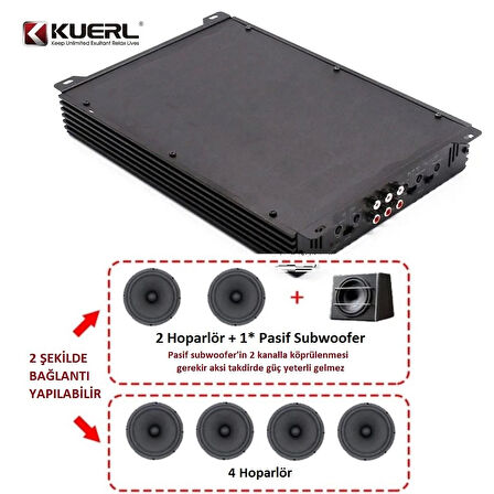 KUERL K-452B 4 Kanal Oto Amfi