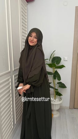 Kolları bağlamalı elbise 2 katlı gölgeli sufle