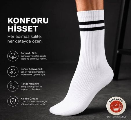 Unisex spor kolej Çorap 6'lı