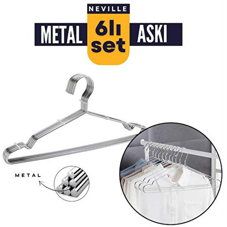  Metal Elbise Askısı 6 ADET