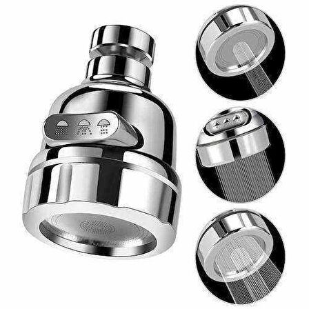 TransForMacion 3 Fonksiyonlu Tasarruflu Musluk Başlığı Krom