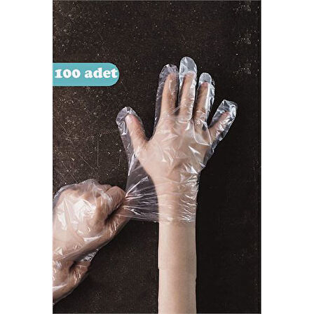   Şeffaf Eldiven 100 Adet