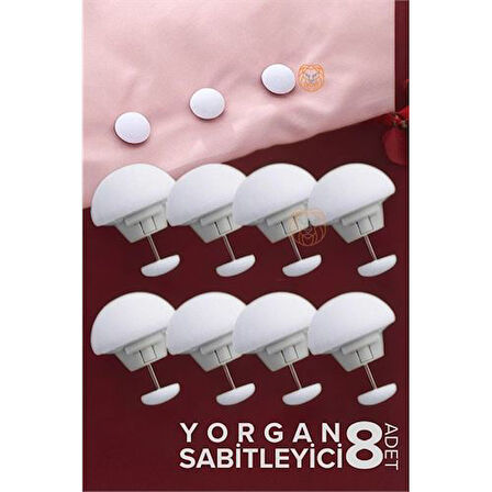  Yorgan Çarşaf Kılıf Sabitleyici 8 Adet Mantar Model