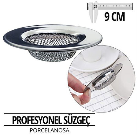  Profesyonel 9 cm Çap Lavabo Süzgeci Porcelanosa