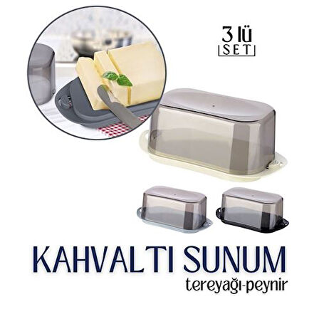  Kahvaltı Saklama ve Sunum 3 lü SET