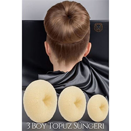  Gold Saç Topuz Süngeri 3 Boy Forero Design