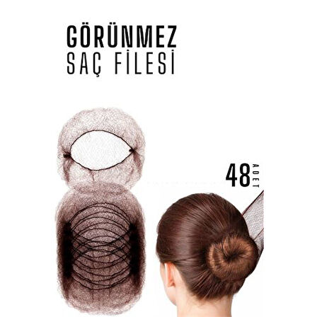  Görünmez Saç Filesi 48 ADET KAHVE
