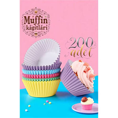 Modacar Muffin Kalıbı - Muffin Kağıdı - Muffin Kek Kalıbı 200 Adet