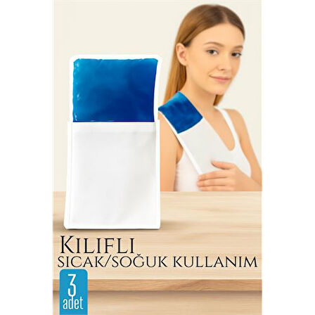 Modacar KILIFLI Sıcak Soğuk Kompres Jel 3LÜ SET Cold Pack Hot Pack