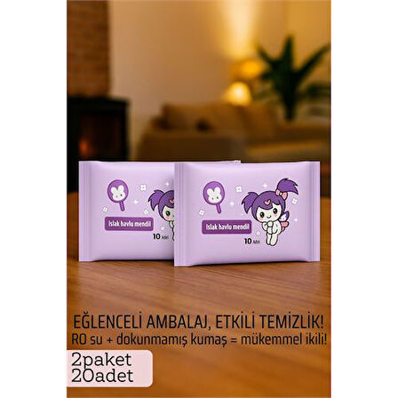 Dies Islak Mendil -RO Saf Su & Dokunmamış Kumaşlı, 20 Yaprak Temizlik Keyfi   MOR
