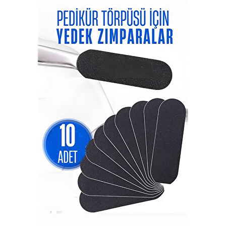 Modacar Ayak Törpü Yedeği Yapışkanlı Törpü Zımparası Pedikür Törpü Yedeği 10 ADET