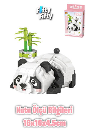 Vagonlife LOZ Micro Block Serisi Panda 340 Parça Oyuncak Yapım Seti FFLZ-8804