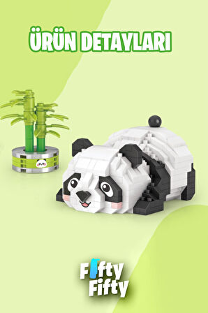 Vagonlife LOZ Micro Block Serisi Panda 340 Parça Oyuncak Yapım Seti FFLZ-8804