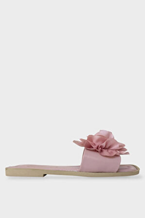 Kadın Gül Çicekli Hediyelik Bohçalık Çeyizlik Terlik PUDRA