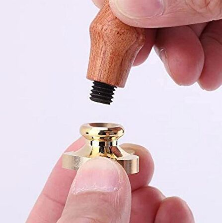 Boş Mum Mühür Pirinç Damga Başlığı Kalp Şekilli 25x25mm 