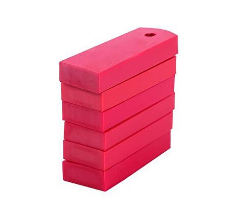 Mühür Kauçuk Alaşım Kırmızı Jiklet Kaşe 6mmx15mmx40mm