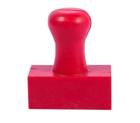 Mühür Kauçuk Alaşım Kırmızı Kaşe Dikdörtgen 60x30mm