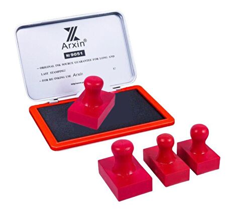 Mühür Kauçuk Alaşım Kırmızı Kaşe Dikdörtgen 20x50