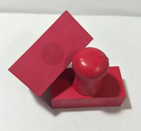 Mühür Kauçuk Alaşım Kırmızı Kaşe Dikdörtgen 20x30mm