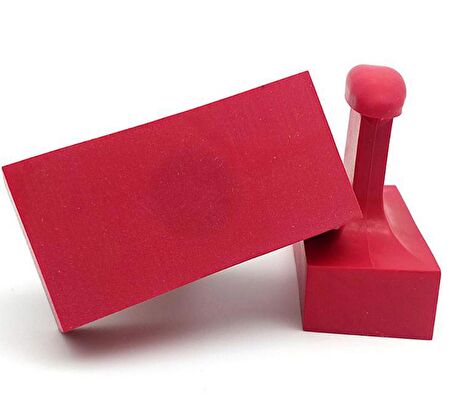 Mühür Kauçuk Alaşım Kırmızı Kaşe Dikdörtgen 20x30mm