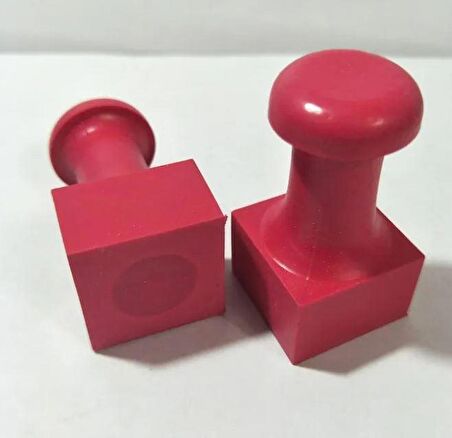 Mühür Kauçuk Alaşım Kırmızı Kaşe Kare 22x22