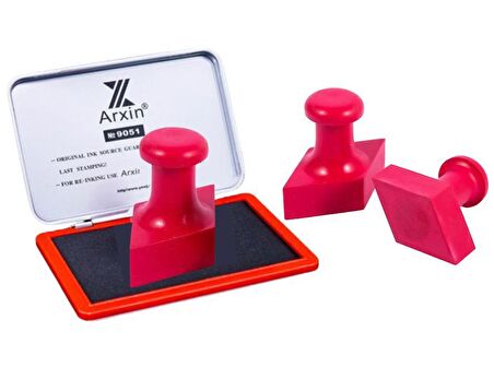 Mühür Özel Alaşım Kauçuk Kaşe Kırmızı Renk Diamond 35x60mm
