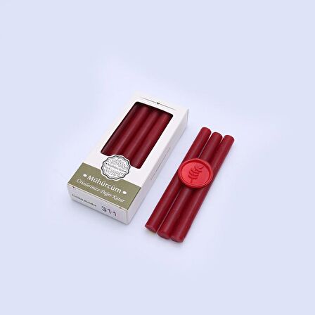 Mühür Mumu Çubuk 11mmx120mm 10 lu Paket Model: 311 KİRAZ KIRMIZI