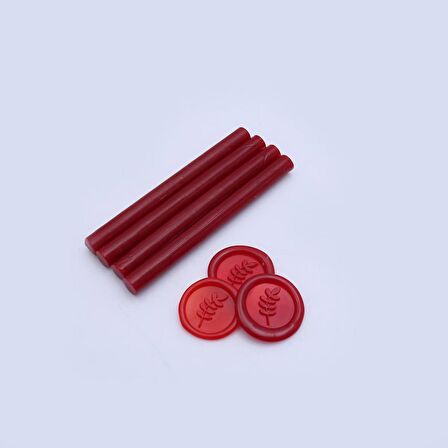 Mühür Mumu Çubuk 11mmx120mm 10 lu Paket Model: 315 KIZILCIK KIRMIZI