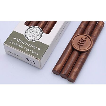 Mühür Mumu Çubuk 11mmx120mm 10 lu Paket Model: 511 KOYU BRONZ