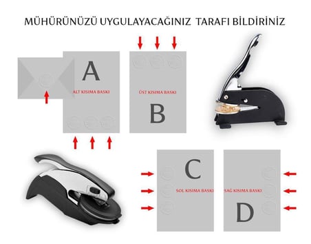Soğuk Mühür Kabartma Damga Portatif Masa Tipi Baskı Makinesi 52mm